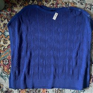 Blue Talbots Women's poncho